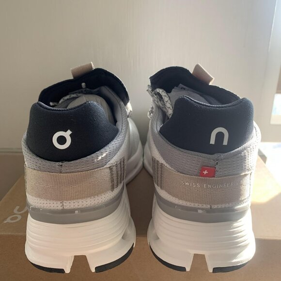 ON Running Cloud Cloudnova Women's White Sand Running Sneaker - Picture 4 of 5